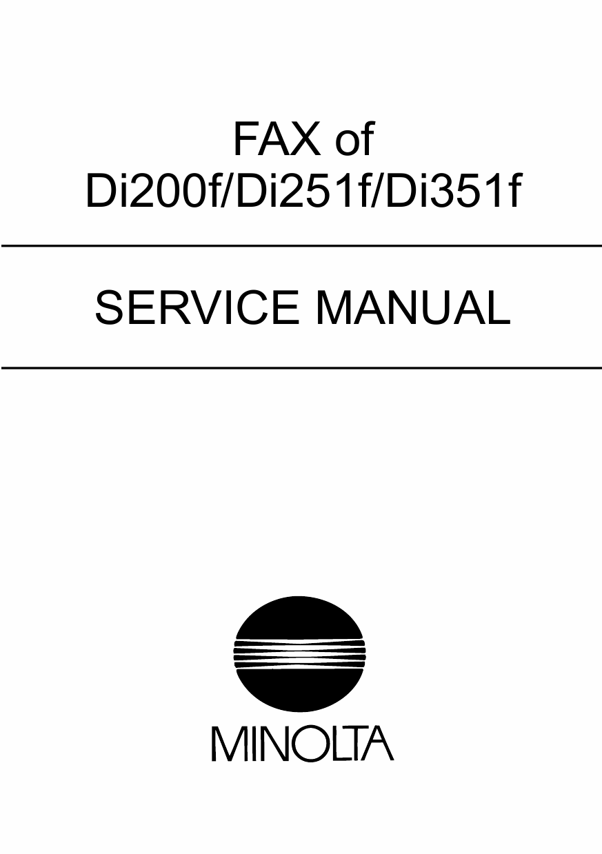Konica-Minolta MINOLTA Di200f Di251f Di351f Service Manual-1